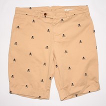 1819.새빌로우 자수패턴 코튼 롤업반바지/정품/남성