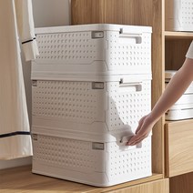 옷장 수납 방법 다이소 리빙 박스 이케아 침대밑 수납장 옷장안 니트 보관 접이식 펜트리, 소형(30L)