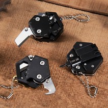 SGSG 14iN1 캠핑 만능공구 멀티키링, 블랙, 1개