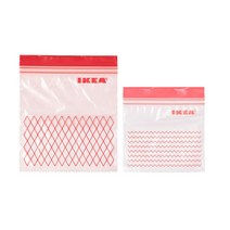 이케아 ISTAD 지퍼백 소형(레드) 60매, 소(S)