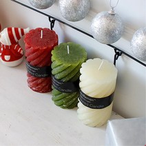 12월 카페 식탁 크리스마스 장식 양초 100일기도 긴초, 아이보리 (소)1p