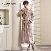 귀도리뜨기 대바늘블랭킷 담요방석 니트실 코바늘한국식 잠옷 남성 겨울 산호 양털 가운 홈, 예, 1-M 160-165CM 무게 90-110 kg에 적