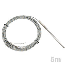 TC-R 프로브 타입 K 열전대 보호관 100mm 리드선 5m SUS304 온도센서 CA 2선 Probe 와이어 써모커플, 1개
