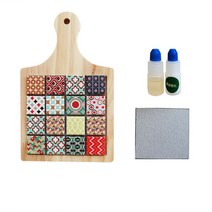 타일 냄비받침대 만들기반제품 받침대 타일 오일 본드 포함상품, 스퀘어핸들 기본세트