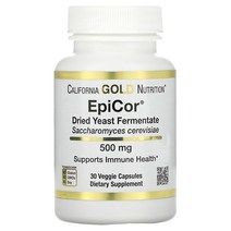 캘리포니아 골드 뉴트리션 EpiCor 건조 발효 효모 500mg 베지 캡슐 30정, 30 개