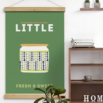데코밍샵패브릭족자_60CmX90Cm-북유럽패턴(주방용품)_우드스크롤_패브릭아트, 9.케이크