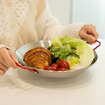 레드핸들 스텐 스테이크 플레이팅 접시 트레이 기하학 다이닝 악세서리 탕비실 부엌 푸드트레이 홈데코, S