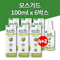 모스가드 뿌리는 모기 기피제 퇴치제 아카리딘 이카리딘 100ml, 6박스