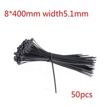 견고한 8X200/250/300/350/400/450mm 흰색/검정색 우유 케이블 와이어 지퍼 타이 자동 잠금 나일론 폭 5.1m, 한개옵션1, 11 BL 400mm