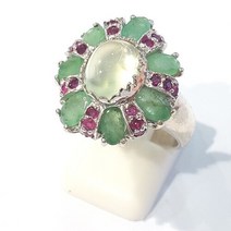 [블루케이] 칼세도니 에메랄드 원석 반지220308-15 탄생석