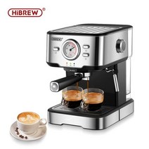 HiBREW-커피 머신 Cafetera 20 바 에스프레소 inox 반자동 카푸치노 온수 스팀 온도 디스플레이 H5 커피, H52, CHINA_EU
