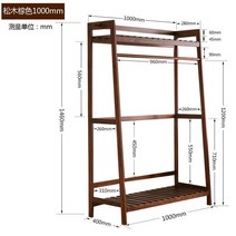 원목 옷걸이 조립식 스탠드 고정식 우드 수납 행거, 7. 브라운 100cm