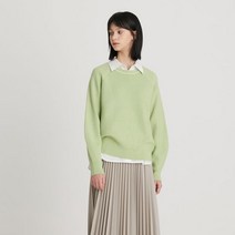 플라스틱아일랜드 배색스티치 소매볼륨 니트 PN1KL185 156104