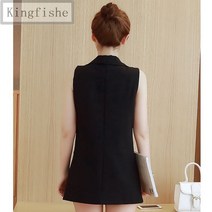 [Kingfishe]봄여름 여자 패션 빅사이즈 정장 베스트 쉬폰 조끼 juan301R5