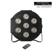 Djworld LED Par 7x18W RGBWA + UV 6IN1 직업 무대 조명 DMX512 효과 디스코 DJ 음악 파티 클럽 댄스 플로어, EU Plug, LED 7x18W With RC
