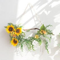 바인해바라기갈란드 45cmP 벽장식 가랜드 조화장식/(1751110)