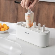 CUTE QUEEN 가정용 아이스바 몰드 제작 케이스 아이스크림 아이스바 자체 제작 세트, 화이트 [2 세대 자동 demoulding]], 3 팩