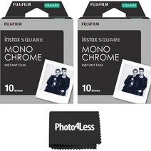 필름현상 필름 카메라 현상 기 액 인화 키트 Fujifilm 인스탁스 스퀘어 모노크롬 필름 2팩, 한개옵션0