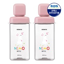 코멕스 네모 물병 430ml 2개세트 (10종/택1), 03.네모물병(핑크 토끼) 2개