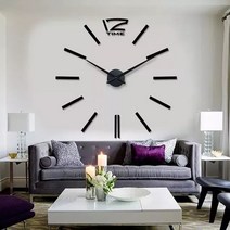 3D벽시계 new luminous wall clock 대형 시계 horloge 3d diy 아크릴 거울 스티커 석영 duvar saat klock 현대 음소거, 협력사, 37인치, 벽시계 12