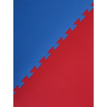 태권도매트 체육관 퍼즐 스포츠 충격흡수 놀이방 바닥 매트, 1m X 1m X 3cm 두께, 크로스 패턴[빨강 파랑]