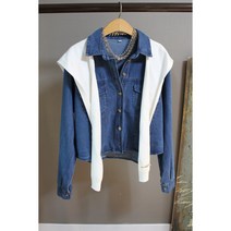 나무옷장 크롭 데님 셔츠