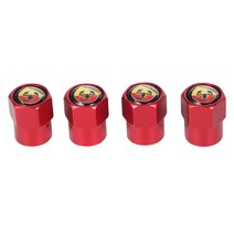 밸브 신제품 4PCS 자동 휠 타이어 밸브 스템 캡 커버 피아트 abarth 500 124 스파이더 쿠페 팬더 Doblo Qub, 02 For abarth Red