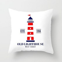 라탄쇼파 라탄테이블세트 라탄의자 야외테이블세트 홈 장식 나침반 앵커 베개 커버 블루 지중해 쿠션 자동차 소파, 16+60x60cm