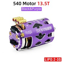 모터 로켓-RC 썬더 540 센서 브러시리스 모터 10.5T 2-3S 샤프트 1/10 레이싱 자동차 부품 취미를 능가, 06 13.5T Purple