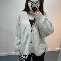 톰보이 그레이 가디건 F