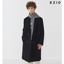 이지오 캐시미어 더블 롱 코트 블랙 F7HC714