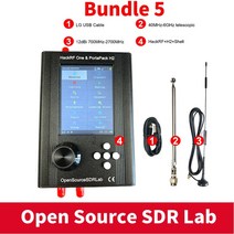 새로운 Mayhem Portapack H2 Hackrf One SDR 소프트웨어 정의 라디오 1MHz-6GHz 옵션 금속 케이스 안테나, 07 번들 5