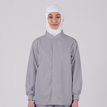 모던위생복 식품위생복 위생복상의 MD-1601 (기모방한) HACCP위생복 남여공용 위생복 식품공장 위생작업복, 회색