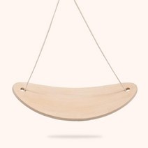 원목 어린이 곡선 시소 멀티 보드 로프 감각통합 교구 그네 신체 놀이 활동, 원목2형