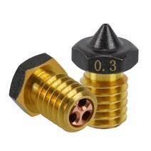 3D프린터필라멘트 3/2/1pcs CHT 노즐 E3D V6/MK8/V6 PTFE 황동 구리 0.2/0.3/0.4mm 흐름 압출기 1.75mm Hot, 05 0.6mm_02 1Pc E3d V6(PTFE)