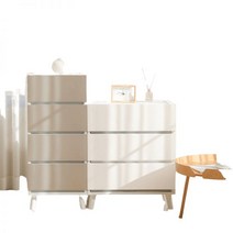 얼라이브즈 레그 포인트 플라스틱 인테리어 옷 3단 4단 와이드 5단 서랍장, 400_3단_브라운