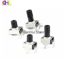 가변 저항RV09 수직 수평 12.5mm 샤프트 10 개 1K 2K 5K 1M 0932 조정 가능 저항 9 유형 3 핀 씰 전위차계, 17 B5K Horizontal 15mm