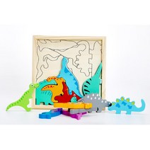 3살 남아 감각발달 원목교구 공룡그림 퍼즐 베이비 키즈 우드 조카선물 오감자극