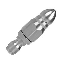 고압 세척기 세차기 세척기건 고압와셔 물총 노즐 스프레이 워터제트 14 인치 스테인레스 스틸 압력 와셔 드레인 하수구 청소 파이프 제트 스프레이 퀵 플러그 드레인 호스 노즐 백, 1개