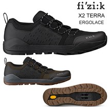 피지크 X2 TERRA ERGOLACE SPD 자전거신발 사이클신발 사이클화 운동화 신발, 올리브/캬라멜, 38.0(24.35cm)