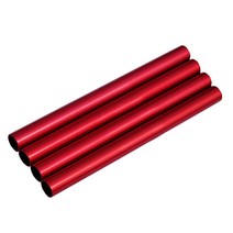 4 PCS 알루미늄 합금 텐트 폴리 수리 튜브 캠핑을위한 단일 막대 수정 파이프 avening 액세서리 응급 상황, 빨간색