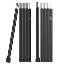 GODEARU 터프 폴 2개들이 텐트 폴 알루미늄 폴 직경 28mm 터프 캠프용 폴 A6061 알루미늄제 250cm×φ28mm 분할식 5절5절 연결 푸쉬 버튼식 조립 간단 콤팩트 경량 텐트 터프 설영용 캠프 수납봉투 첨부(블랙)