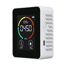 플러스 라이프 이산화탄소 농도 측정기 CO2 농도 측정 CO2 센서 충전식 CO2 측정기 온도・습도 표시 부착