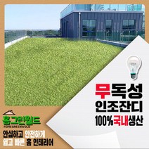 홈그린월드 [국내생산] 16mm 보급형 인조잔디 CX1600 테라스 옥상 조경용, 1M X 0.5M
