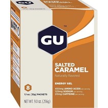 GU Energy 오리지날 스포츠 뉴트리션 에너지 젤 솔티드 캐러멜 8개입, Salted Caramel