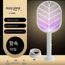 가정용 파리채 전기 모기채 모기등 2 in 1 자광 리튬배터리 모기 박자 충전식, 색깔4