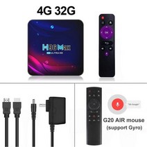 TV 셋톱 박스 스마트 수신기 OTT 안드로이드 11 4G 32GB 64GB 4K 2.4G 5.8G 와이파이 구글 음성 H96 max V11, 05 4G 32G G20S_02 Eu 플러그