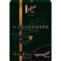 비토리아 에스프레소토리아 마라고지페 커피 캡슐 12개 Vittoria Espressotoria Maragogype Coffee Capsules, 1팩