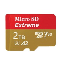 미니 SSD 카드 고속 마이크로 SD 2 테라바이트 100 실제 용량 / TF 플래시 메모리 1 전화/컴퓨터/카메라, 마이크로 SD 골드 2TB