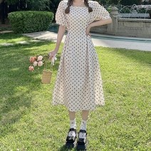 오노마 오노마 ONM 데이트룩 러블리느낌 스퀘어넥 플레어 도트원피스 (8947128)